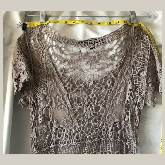 Vintage Crochet Hippie Beach Boho Cover Up Medium - Picture 9 of 10